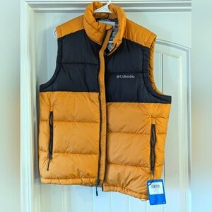 Columbia Black and Yellow Puffer Vest